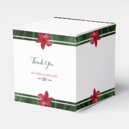 Red Frangipani Plumeria Wedding Bedankdoosjes