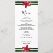 Red Frangipani Plumeria Wedding Menu (Voorkant)