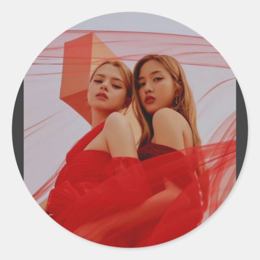 Red Freenbecky Ronde Sticker (Voorkant)