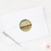 Red Freighter Illustration Ronde Sticker (Envelop)