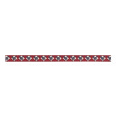 Red French Bulldog Satin Ribbon Grosgrain Lint (Voorkant)