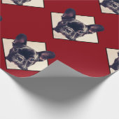 Red French Bulldog wikkelpapier Cadeaupapier (Hoek)