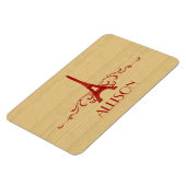 Red French Flourish Premium Magnet Magneet (Linkerzijde)