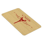 Red French Flourish Premium Magnet Magneet (Rechterzijde)