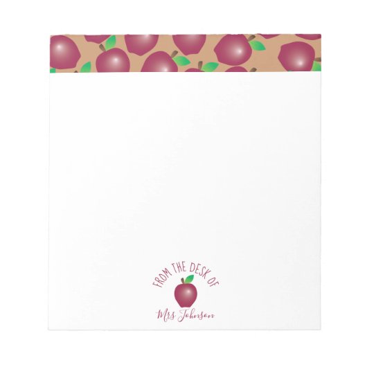 Red Fresh Apple Educator Notitieblok (Voorkant)