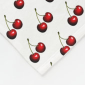Red Fresh Sweet Cherries Fleece Deken (Hoek)