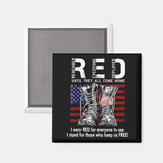 Red Friday Suprt Our Troops Until They All Come Ho Magneet (Voorkant / Achterkant)