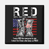 Red Friday Suprt Our Troops Until They All Come Ho Magneet (Voorkant)