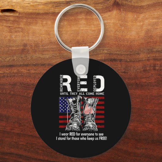 Red Friday Suprt Our Troops Until They All Come Ho Sleutelhanger (Voorkant)
