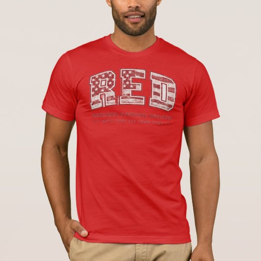 RED Friday T-Shirt - Remember Everyone Deployed -  (Voorkant)