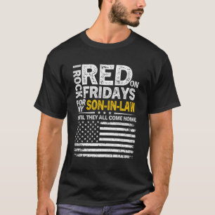 Red Friday Vader Moeder in de wet Draag rood voor  T-shirt