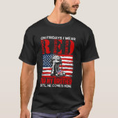 RED Friday voor mijn broer militaire veteraan inge T-shirt (Voorkant)