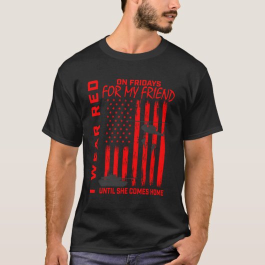 Red Friday Vriend Militair Herinner iedereen Deplo T-shirt (Voorkant)