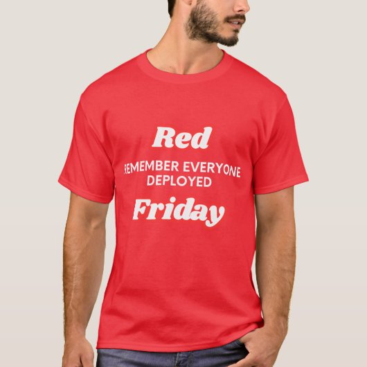 red friday weet nog dat iedereen klaar is t-shirt (Voorkant)