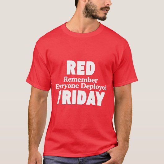 red friday weet nog dat iedereen klaar is t-shirt (Voorkant)