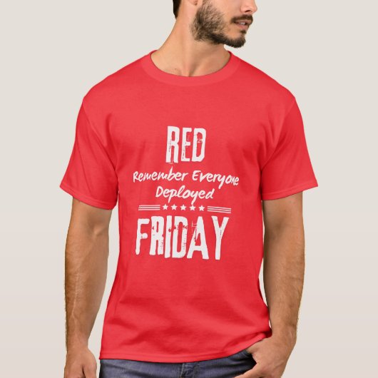 red friday weet nog dat iedereen klaar is t-shirt (Voorkant)