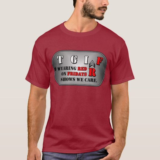 Red Fridays Mannen T Shirt (Voorkant)
