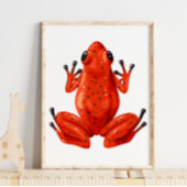 Red Frog Digital Print | Kikkerwandafdrukken