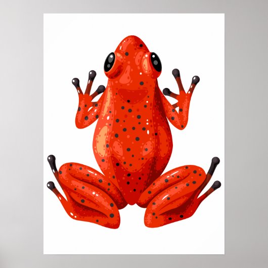Red Frog Digital Print | Kikkerwandafdrukken (Voorkant)
