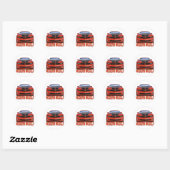 RED_FRONT_CAMARO.png Ronde Sticker (Vel)