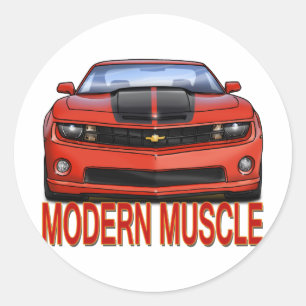 RED_FRONT_CAMARO.png Ronde Sticker