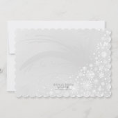 Red Frosty Snowflakes-kerstfeest Kaart (Achterkant)