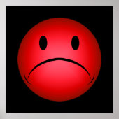 Red Frownie Face Poster (Voorkant)