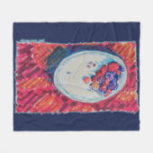 Red Fruits Bowl Fleece Deken (Voorkant (Horizontaal))