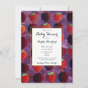 Red Fruits Country Baby shower / Sprinkle Kaart