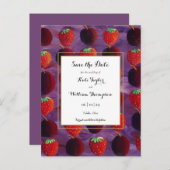 Red Fruits Country Bewaar de datum Uitnodiging Briefkaart (Voorkant / Achterkant)