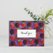 Red Fruits Country Elegant Dank u Bedankkaart (Staand voorkant)