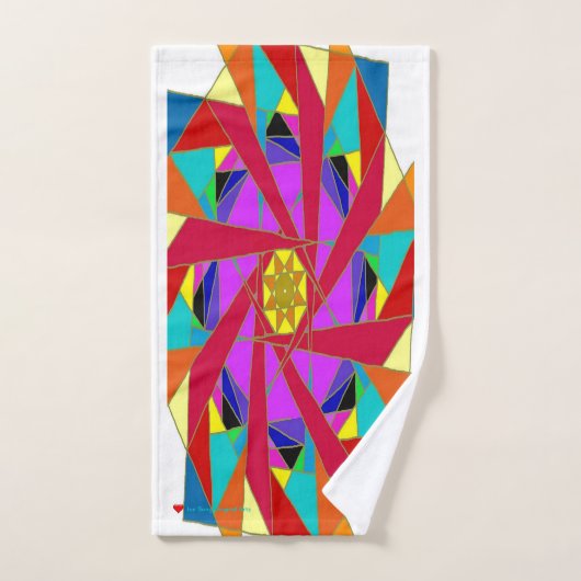 Red Fuchsia Oranje Geel Groen Blauw Violet Bad Handdoek (Handdoek)