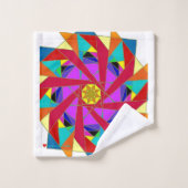 Red Fuchsia Oranje Geel Groen Blauw Violet Bad Handdoek (Wasdoekje)