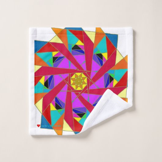 Red Fuchsia Oranje Geel Groen Blauw Violet Bad Handdoek (Wasdoekje)