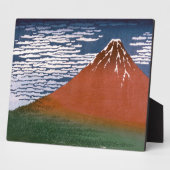 Red Fuji "Fujiyama" Volcano in Japanese Woodcut Fotoplaat (Zijkant)