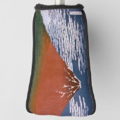 Red Fuji "Fujiyama" Volcano in Japanese Woodcut   Golfheadcover (Draai 90)