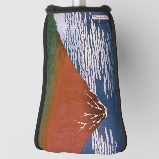 Red Fuji "Fujiyama" Volcano in Japanese Woodcut   Golfheadcover (Draai 90)