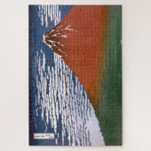 Red Fuji "Fujiyama" Volcano in Japanese Woodcut Legpuzzel (Verticaal)