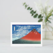 Red Fuji Hokusai Japanse Fine Art Briefkaart (Staand voorkant)