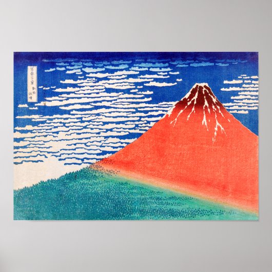 Red Fuji | Hokusai | Poster (Voorkant)