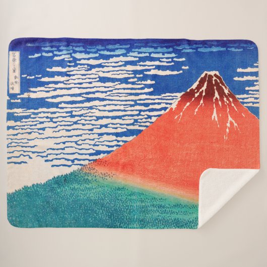 Red Fuji | Hokusai | Sherpa Deken (Voorkant (horizontaal))