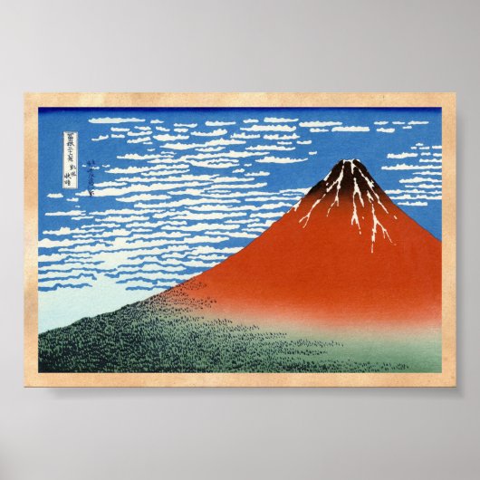 Red Fuji windvuren zuid Poster (Voorkant)