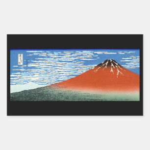 Red Fuji windvuren zuid Rechthoekige Sticker