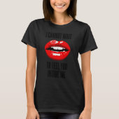 Red full lips graphic evil women t-shirt (Voorkant)