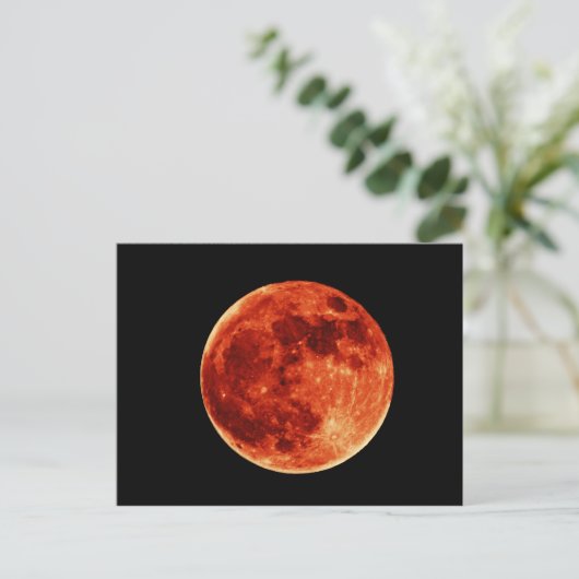 Red Full Moon briefkaart (Staand voorkant)