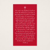 Red Full Photo Memorial Prayer Kaart (Achterkant)