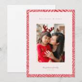 Red Fun Hatch-fotokaart Feestdagenkaart (Voorkant / Achterkant)