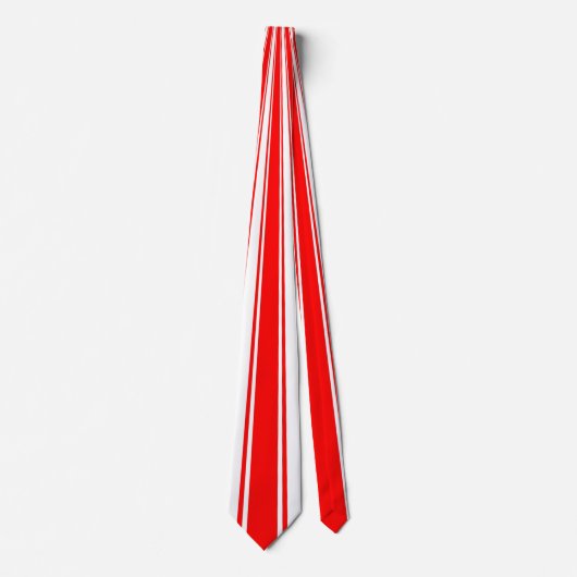 Red Funky Stripe Patroon Stropdas (Voorkant)