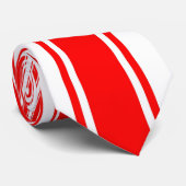 Red Funky Stripe Patroon Stropdas (Opgerold)