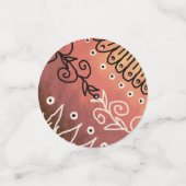 Red Funny Art Pattern Confetti (Kleine voorkant)
